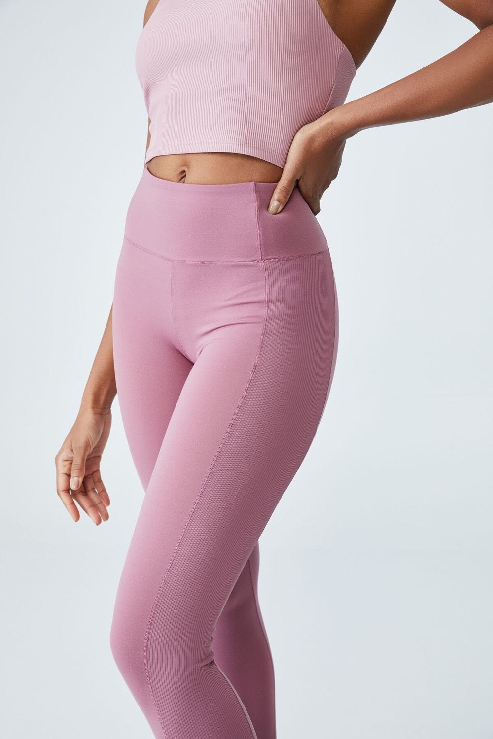 Highwasted Pink Full Length Tight